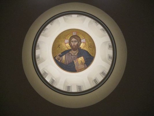 The Pantokrator in the dome of our chapel