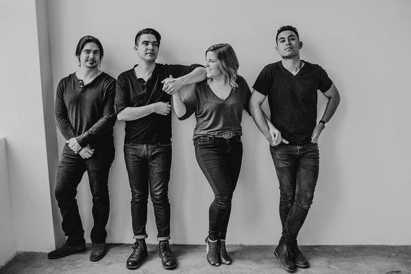 Left to right: Frankie Santana, Caleb Santana, Hilary Lindstrom, Jonathan Moore  Photo by Kirsch Creative