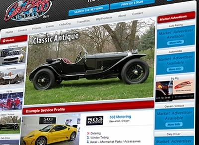 Automotive specialty directory, web application development