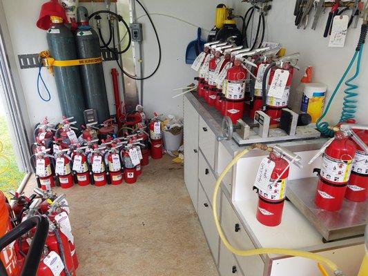 Hand Held Fire Extinguisher Services. Inspections, Installations, Recharging Services.