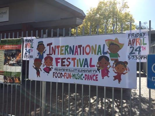 "International Festival" 2015 celebrating all the beautiful diverse cultures that make up our student body and their families