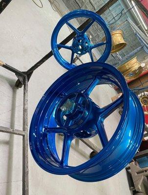 candy blue powdercoat