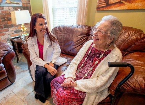 Hospice nurse visit.