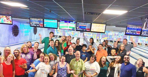 The Marketopia team at a bowling charity event to raise money for Junior Achievement Tampa Bay