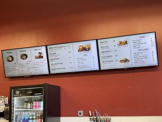 Front menu