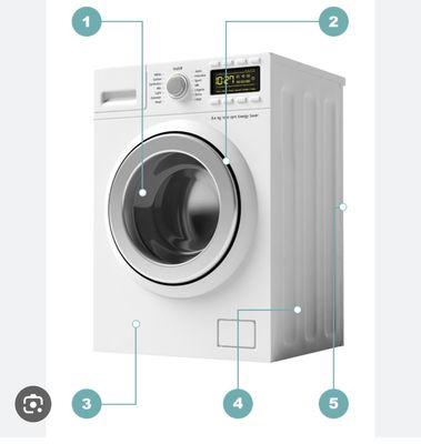 Front load washer/dryer model tag location