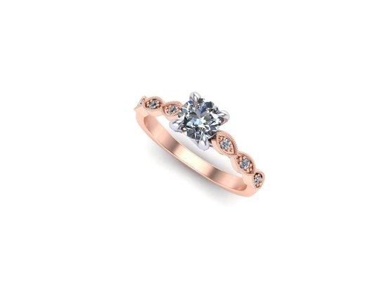 Rose gold engagement ring