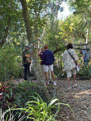 Music along the path during Stepping into Spring at Nehrling Gardens.