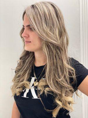 Highlights hair and waves