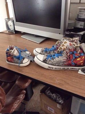 Matching Son and Father Superman Converse