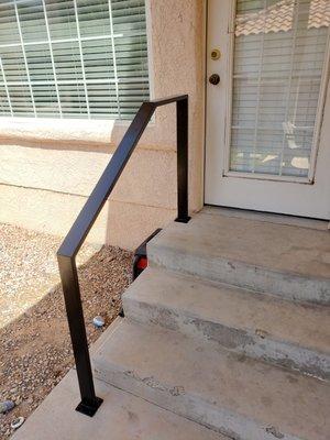 Simple railing to help with the steps