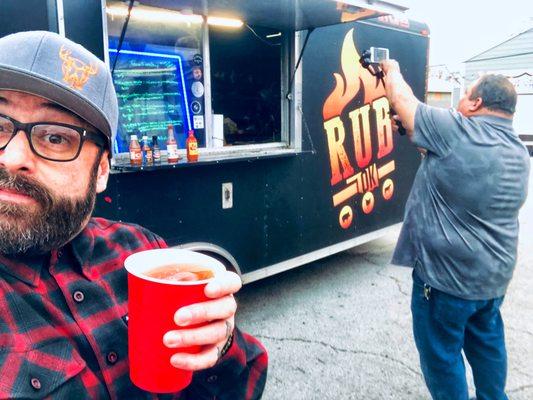 Filming our debut episode with Joel and The Rub Truck