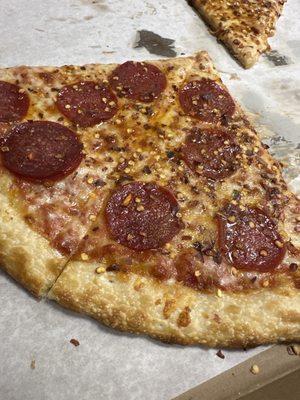 Halal pepperoni pizza