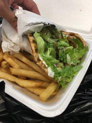 Gyro with fries