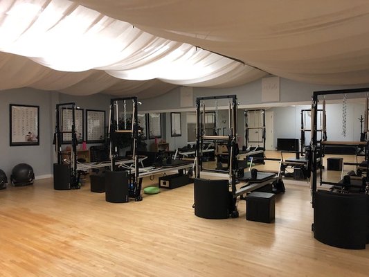 Reformer training, cadillac, barrels, mat, barre, reiki.  Authentic Stott pilates certified and Merrithew equipment.