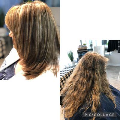 Before and After Grey coverage color and dimension