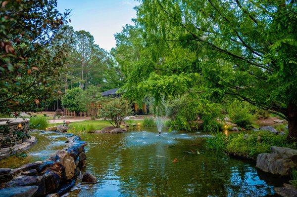 Koi ponds around every corner.