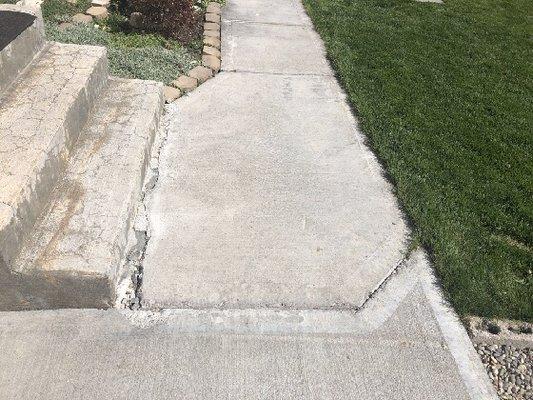 Sunken sidewalk