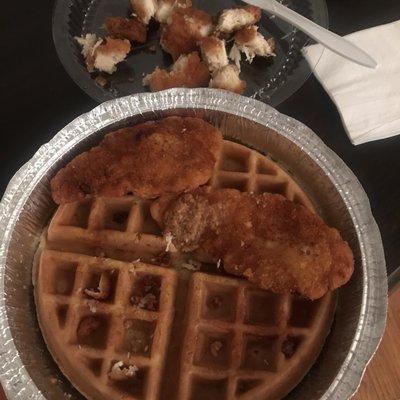 Cheapest chicken and waffles, disgrace.