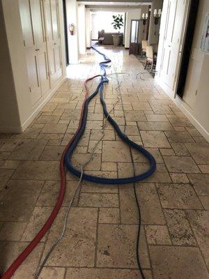 Cleaning travertine