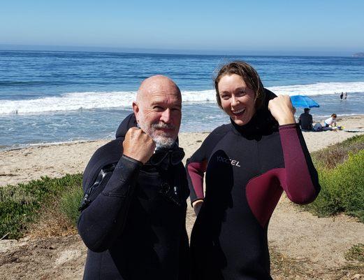 Rescue training, Paige Adlhoch at Malibu.