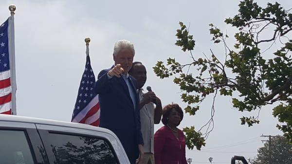 Yeah, just the former president, Mr. Bill Clinton, pointing at me.