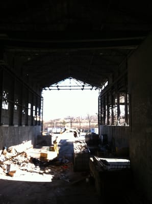 Inside photo of transfer station, where construction debris will be sorted.