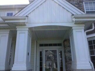 Rebuilt front porch columns