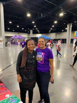 Tattoo Artist with APS Superintendent, Dr. Carstarphine at Back to School event Georgia World Congress Center.