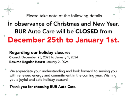 Holiday Hours