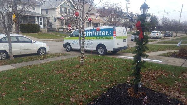 Guy working seriously parked the work van like this.  What a dick