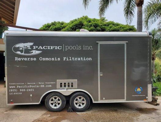 Reverse Osmosis Filtration Trailer.