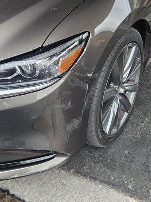 Picture of the initial cosmetic damage