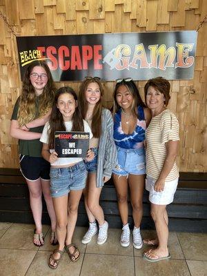 We found the treasure and escaped !