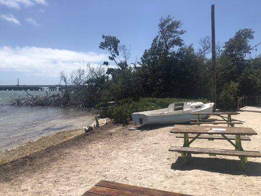 Where you start and where you end. Really fun! Bean bags, tiki bar and sunk