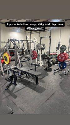 Combo rack, calibrated Kilo Plates, Rogue Ohio power bar. All competition approved equipment.