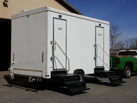 We also specialize in restroom trailers for all your party needs. Visit our website for more photos!