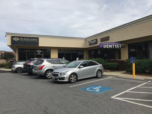 Shopping center entrance