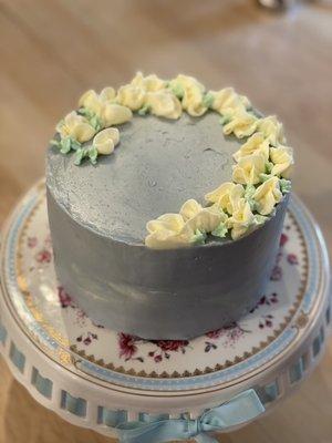 Lemon Cake with Lavender Buttercream