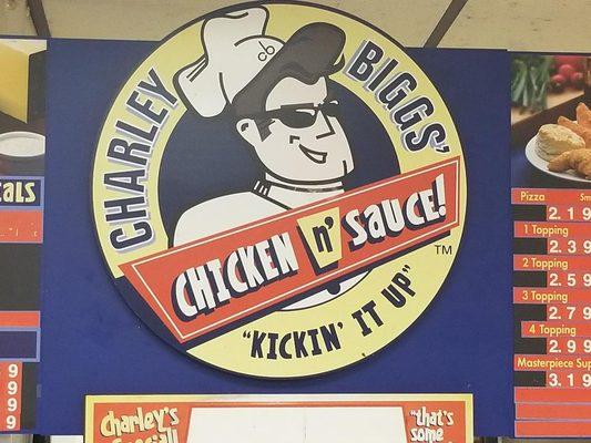 We serve Charley Biggs' Fried Chicken.