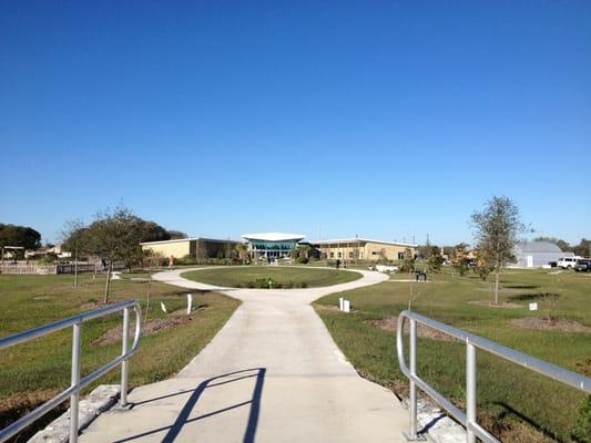 View from overflow parking