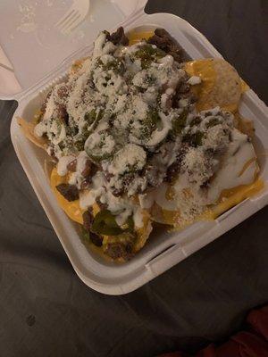 Nachos con Carne asada