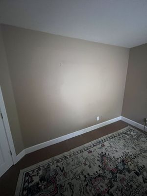 The before photo for an accent wall.