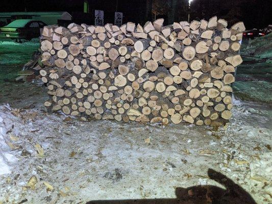 Lots of firewood for sale all year round!!