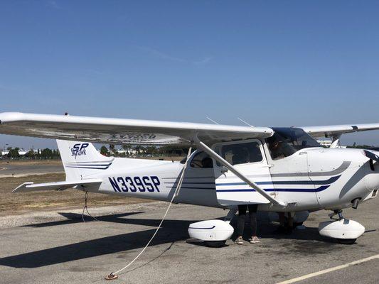 Going for a flying lesson with my son.