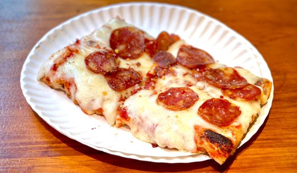 Dry Italian Sausage slice. $4.95 + tax + tip