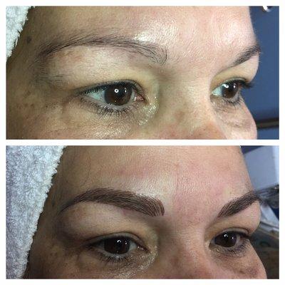 Microblading eyebrows