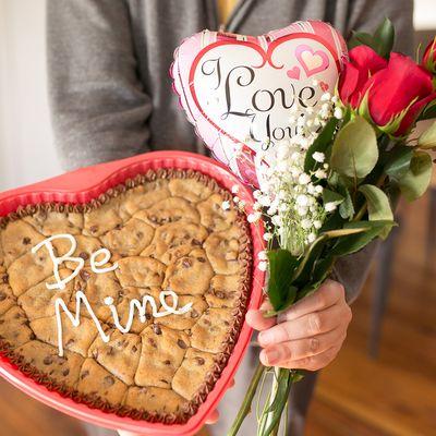 Heart-shaped cookie cakes now available for Valentine's Day delivery!