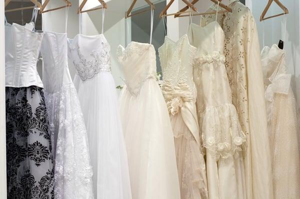 We have an ever-changing inventory of designer wedding gowns at huge savings.