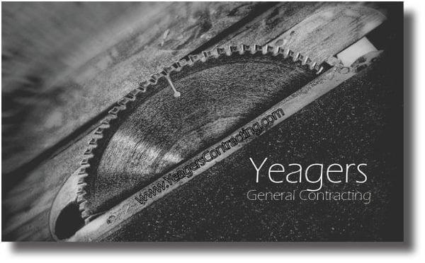 Yeagers Contracting Business Card Design: Libby Yeager